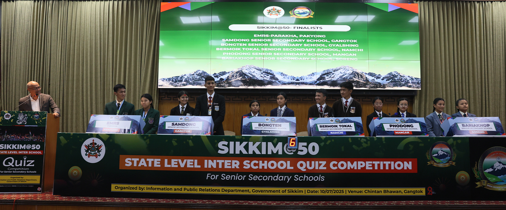 sikkim@50, sikkim@50 quiz competition, sikkim 50 years statehood celebration